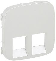 Лицевая панель Legrand Valena Allure для 2-м. розетки RJ11/RJ45 жемчуг картинка